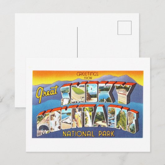  groeten: Smoky Mountains National Park Briefkaart (Voorkant / Achterkant)