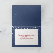 Groeten Sneeuwmannen in sneeuwvlokken Feestdagen Kaart (Binnen)