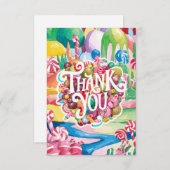 Groeten Snoep Candyland dank je kaart (Voorkant / Achterkant)