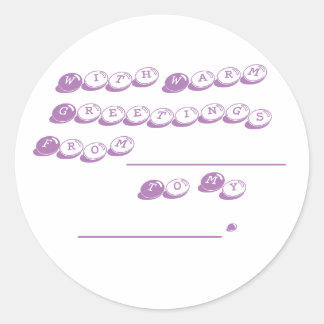 Groeten Stickers Met Ruimte voor het schrijven van