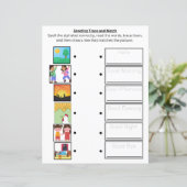 Groeten Trace and Match Werkblad voor kinderen (Staand voorkant)