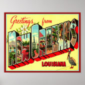 Groeten uit 1940 van New Orleans Poster (Voorkant)