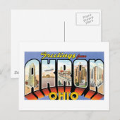Groeten uit Akron, Ohio Briefkaart (Voorkant / Achterkant)