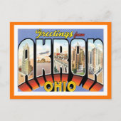 Groeten uit Akron Ohio US City Briefkaart (Voorkant)