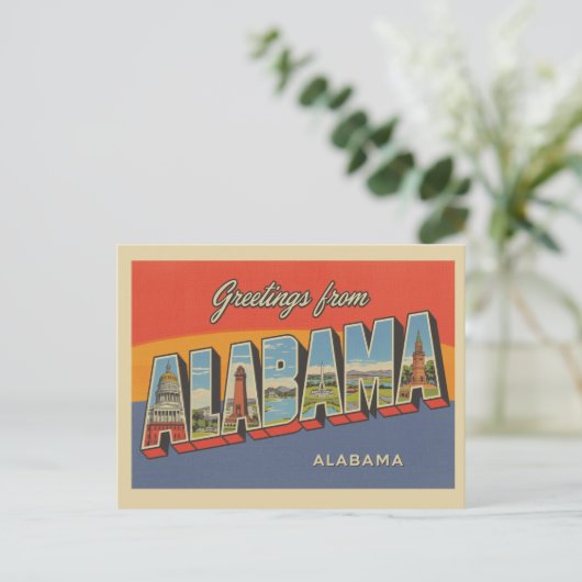  "Groeten uit Alabama" Briefkaart (Staand voorkant)