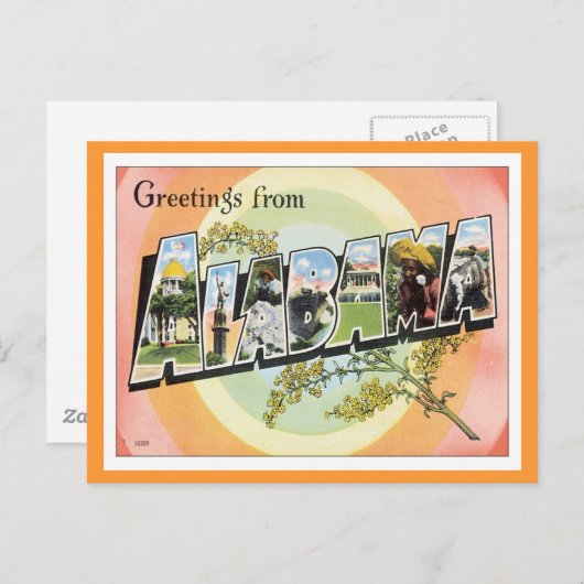 Groeten uit Alabama Briefkaart (Voorkant / Achterkant)