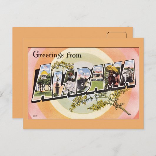 Groeten uit Alabama Briefkaart (Voorkant / Achterkant)