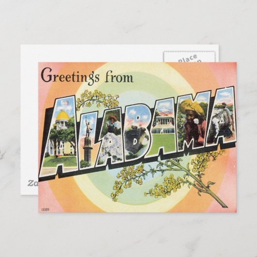 Groeten uit Alabama Briefkaart (Voorkant / Achterkant)