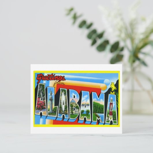  groeten uit Alabama Briefkaart (Staand voorkant)