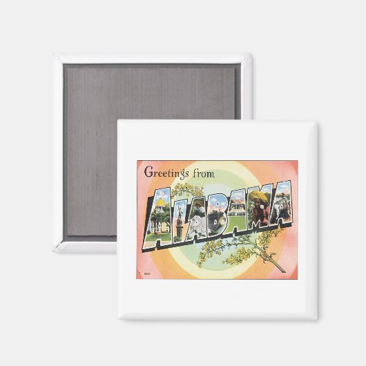 Groeten uit Alabama Magneet (Voorkant / Achterkant)