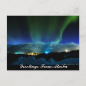 Groeten uit Alaska Aurora Briefkaart (Voorkant)