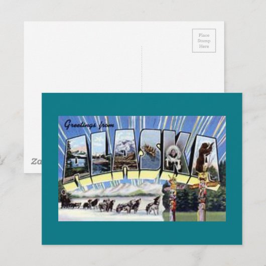 Groeten uit Alaska Briefkaart (Voorkant / Achterkant)