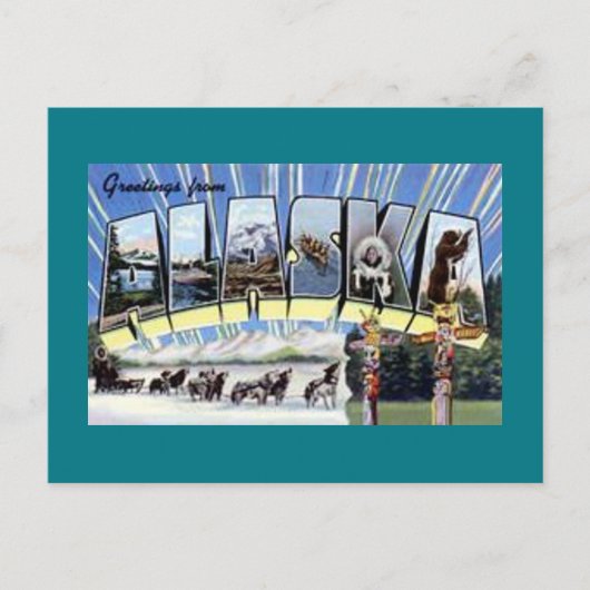 Groeten uit Alaska Briefkaart (Voorkant)