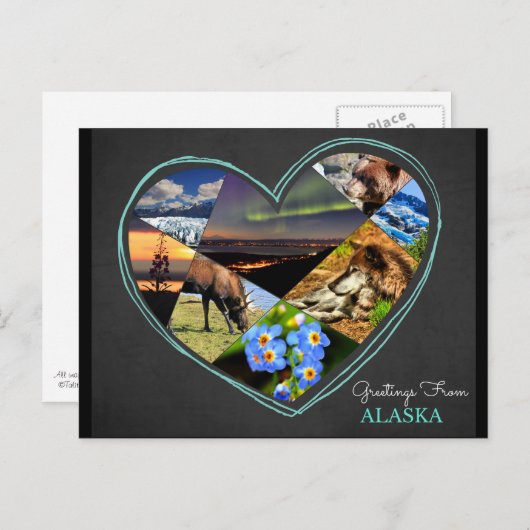 Groeten uit Alaska ♥ Briefkaart (Voorkant / Achterkant)