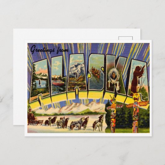 Groeten uit Alaska Briefkaart (Voorkant / Achterkant)