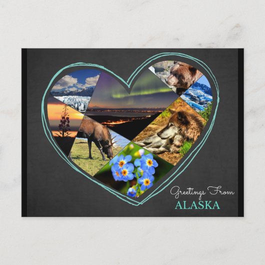 Groeten uit Alaska ♥ Briefkaart (Voorkant)