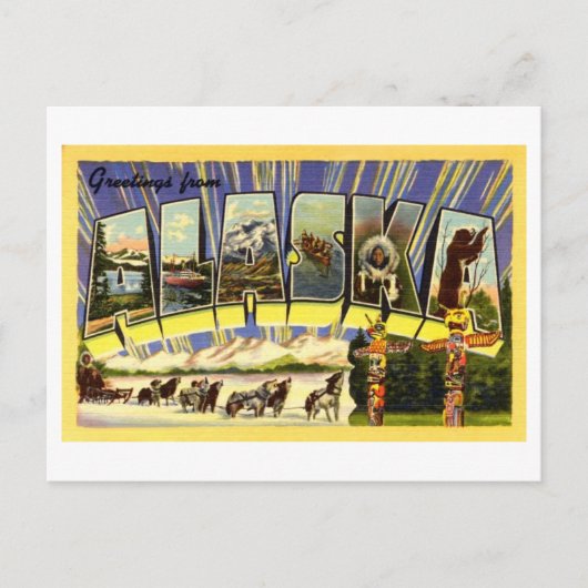  groeten uit Alaska Briefkaart (Voorkant)