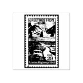 Groeten uit Alaska Old  Stamp Rubberstempel (Afrduk)