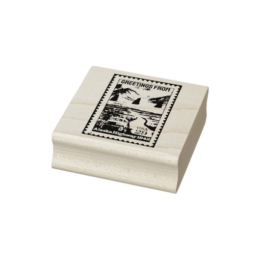 Groeten uit Alaska Old Stamp Rubberstempel (Stempel)