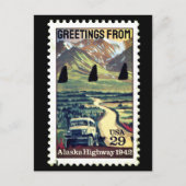 Groeten uit Alaska  Postzegel Briefkaart (Voorkant)