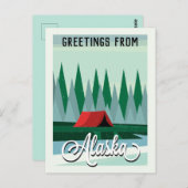 Groeten uit Alaska USA Wilderness Briefkaart (Voorkant / Achterkant)