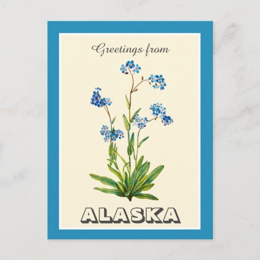  Groeten uit Alaska Vergeet me niet Briefkaart (Voorkant)