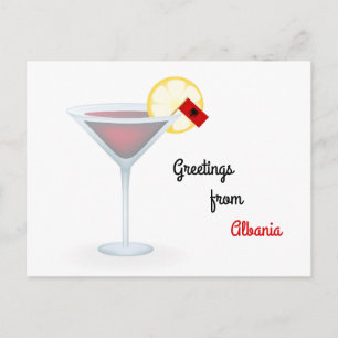Groeten uit Albanië Cocktail Holiday Kaart