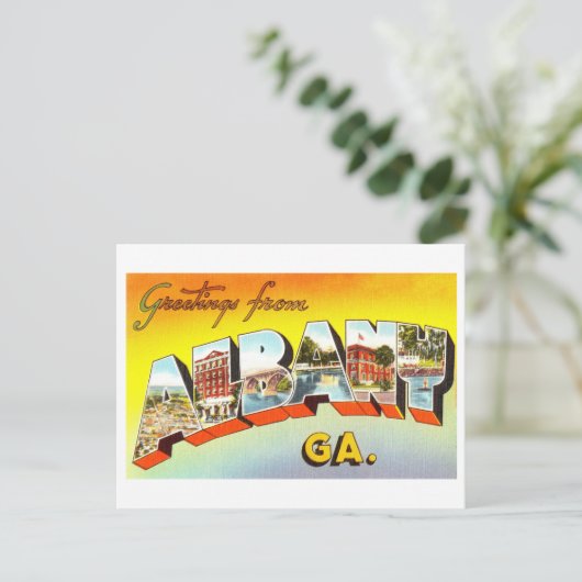 groeten uit Albany, Georgia Briefkaart (Staand voorkant)