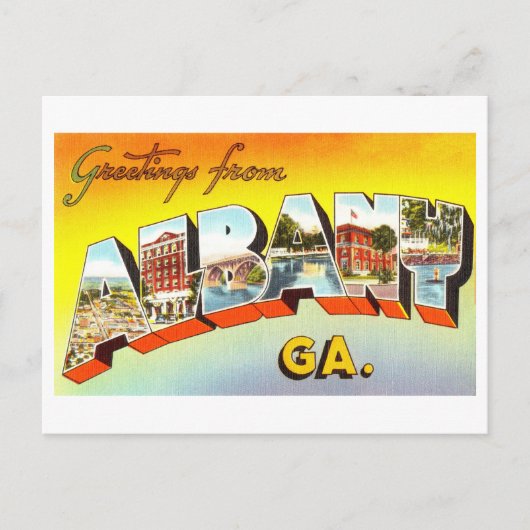  groeten uit Albany, Georgia Briefkaart (Voorkant)
