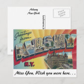 Groeten uit Albany, New York Briefkaart (Voorkant / Achterkant)