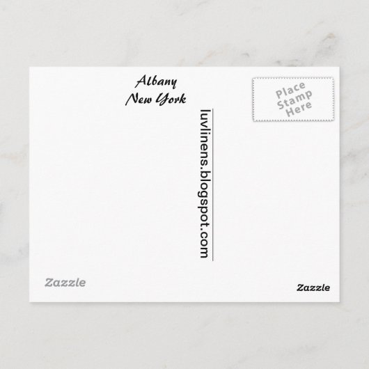 Groeten uit Albany, New York Briefkaart (Achterkant)