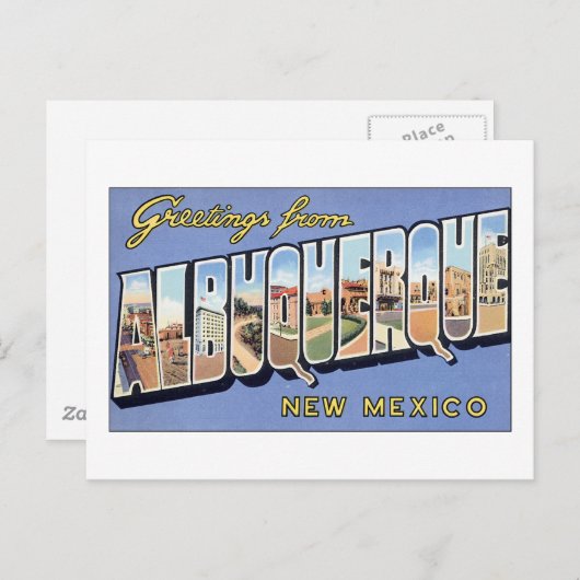 Groeten uit Albuquerque in New Mexico Briefkaart (Voorkant / Achterkant)