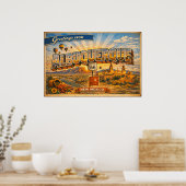 Groeten uit Albuquerque Oude Ansichtkaart Poster (Keuken)