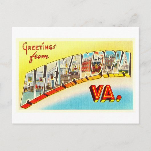  groeten uit Alexandria, Virginia Briefkaart (Voorkant)