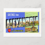  groeten uit Alexandrië, Louisiana, Briefkaart (Voorkant)