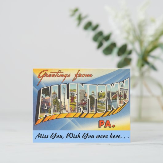 Groeten uit Allentown Briefkaart (Staand voorkant)