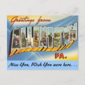Groeten uit Allentown Briefkaart (Voorkant)