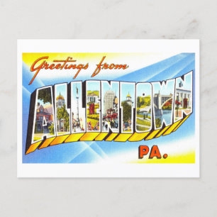 groeten uit Allentown, Pennsylvania Briefkaart