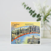 Groeten uit Allentown, Pennsylvania Briefkaart (Staand voorkant)