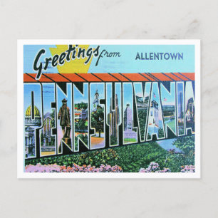 Groeten uit Allentown, Pennsylvania Travel Briefkaart