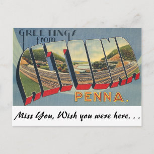 Groeten uit Altoona, Pennsylvania Briefkaart