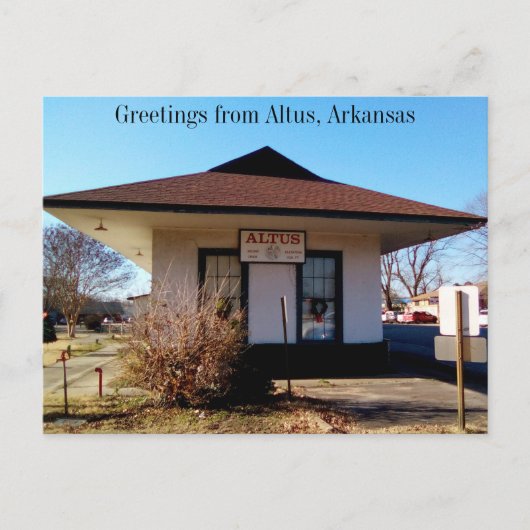 Groeten uit Altus, Arkansas Briefkaart (Voorkant)