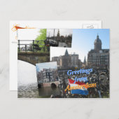 Groeten uit Amsterdam Briefkaart (Voorkant / Achterkant)