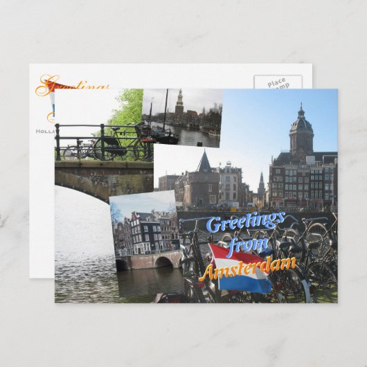 Groeten uit Amsterdam Briefkaart (Voorkant / Achterkant)