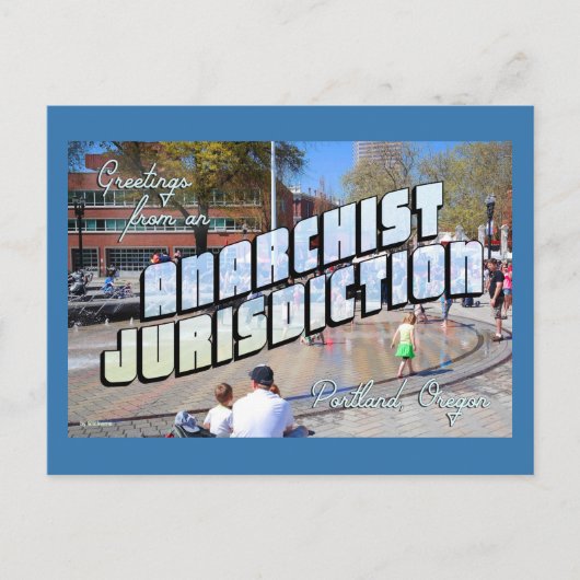 Groeten uit Anarchist Portland! Briefkaart (Voorkant)