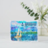 Groeten uit Anchorage - schilderij van Waterverf Briefkaart (Staand voorkant)