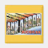 Groeten uit Ann Arbor, Michigan! Magneet (Voorkant)
