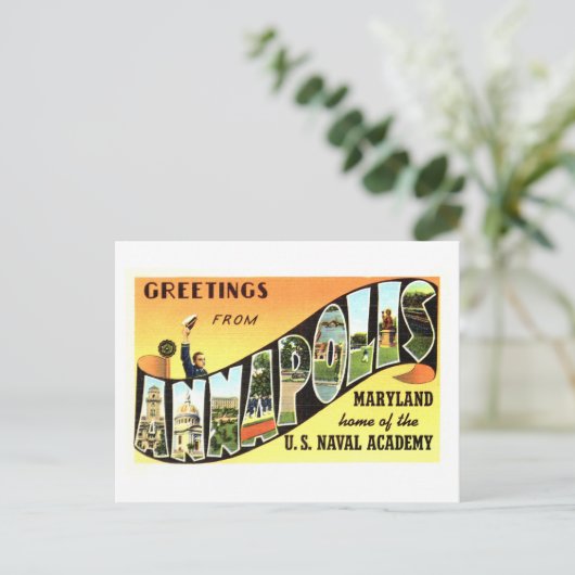 groeten uit Annapolis, Maryland Briefkaart (Staand voorkant)