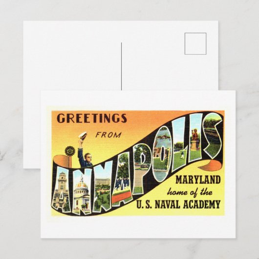  groeten uit Annapolis, Maryland Briefkaart (Voorkant / Achterkant)