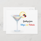 Groeten uit Antigua en Barbuda Cocktail Kaart (Voorkant / Achterkant)